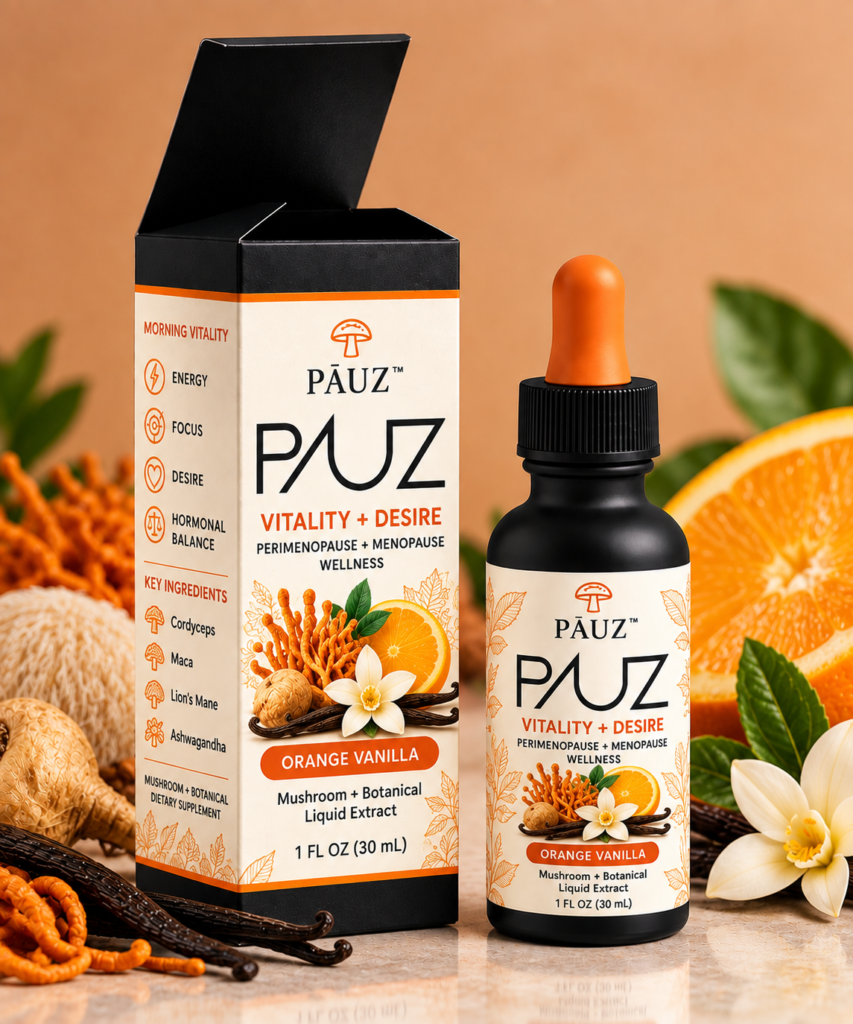 Pāuz™ Vitality + Desire Orange Vanilla mushroom and botanical liquid extract